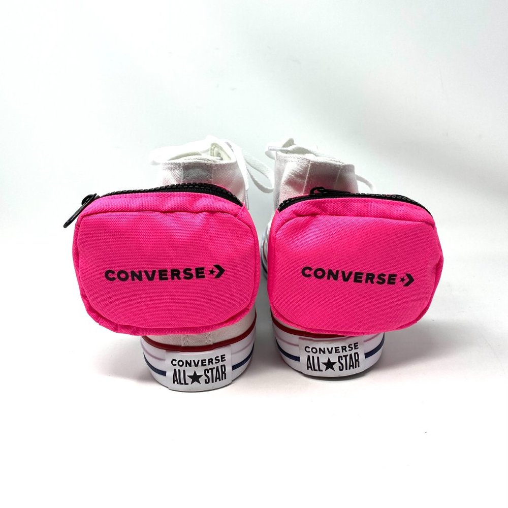 Converse Mens Size 168263C CTAS Buckle Up High Top White Neo Pink Canvas Sneaker - Picture 4 of 13